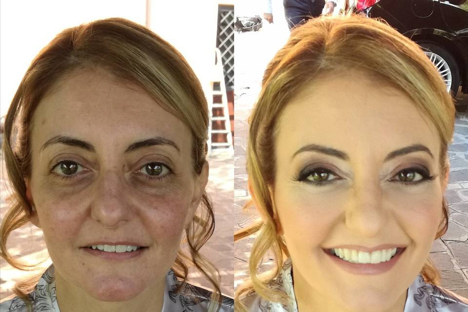 Make up sposa prima e dopo