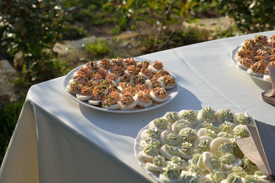 Buffet in attesa degli sposi