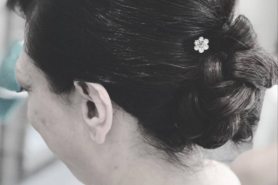 Chignon morbido basso