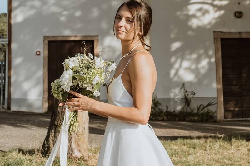 Bride waiting to enter