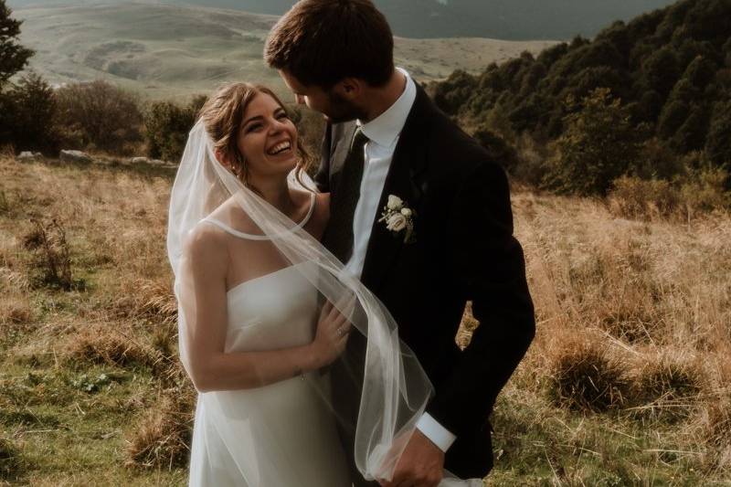 Bride and groom portrait