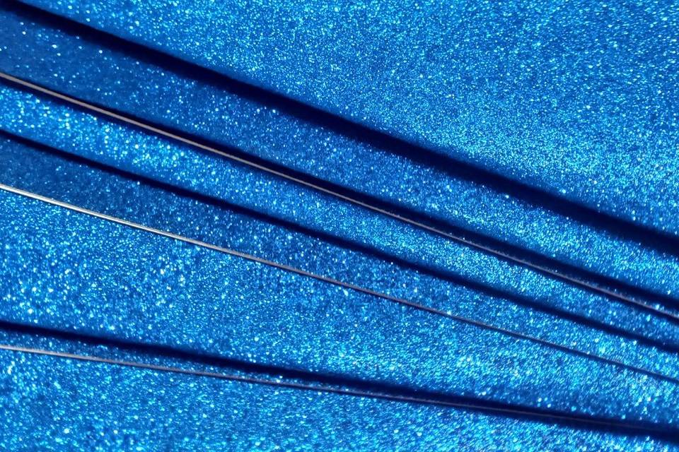 Cartoncini blu glitter