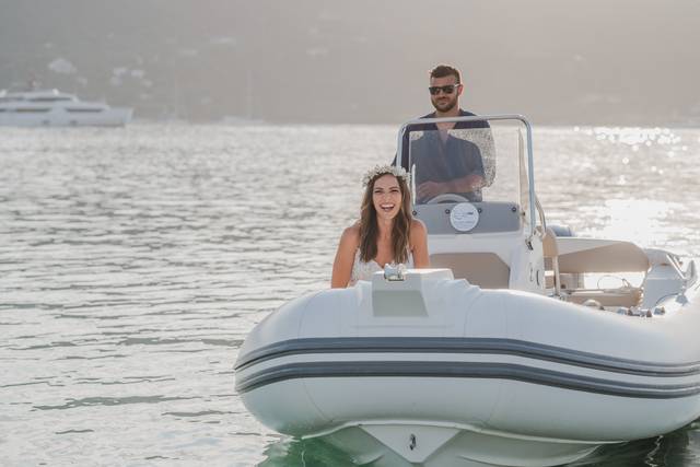 Approdo sposa via mare