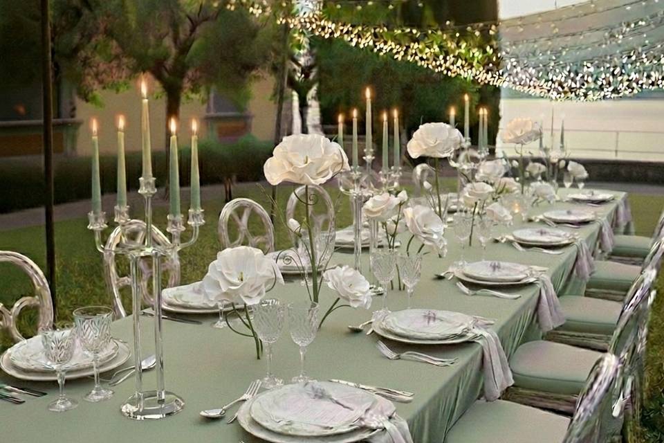 Progetto Table set sul lago