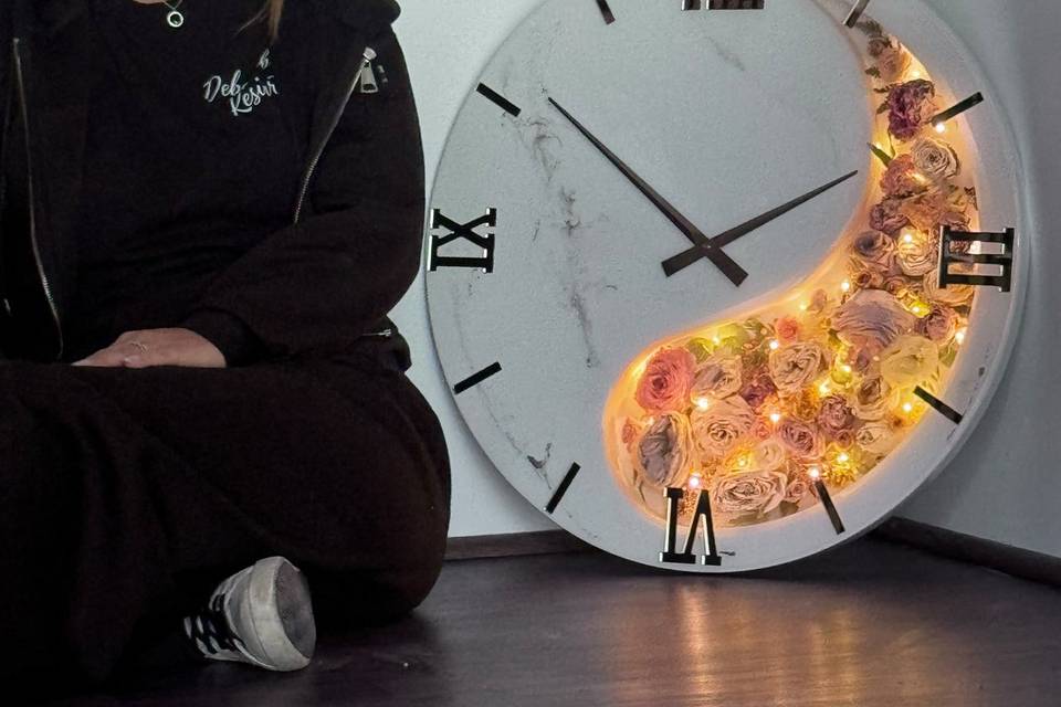 Orologio con bouquet