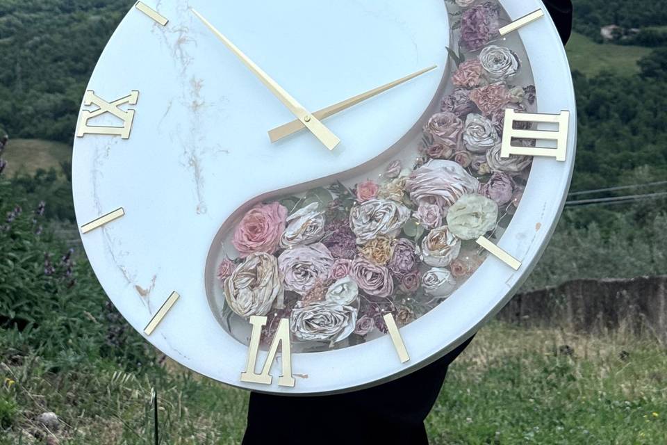 Orologio con bouquet