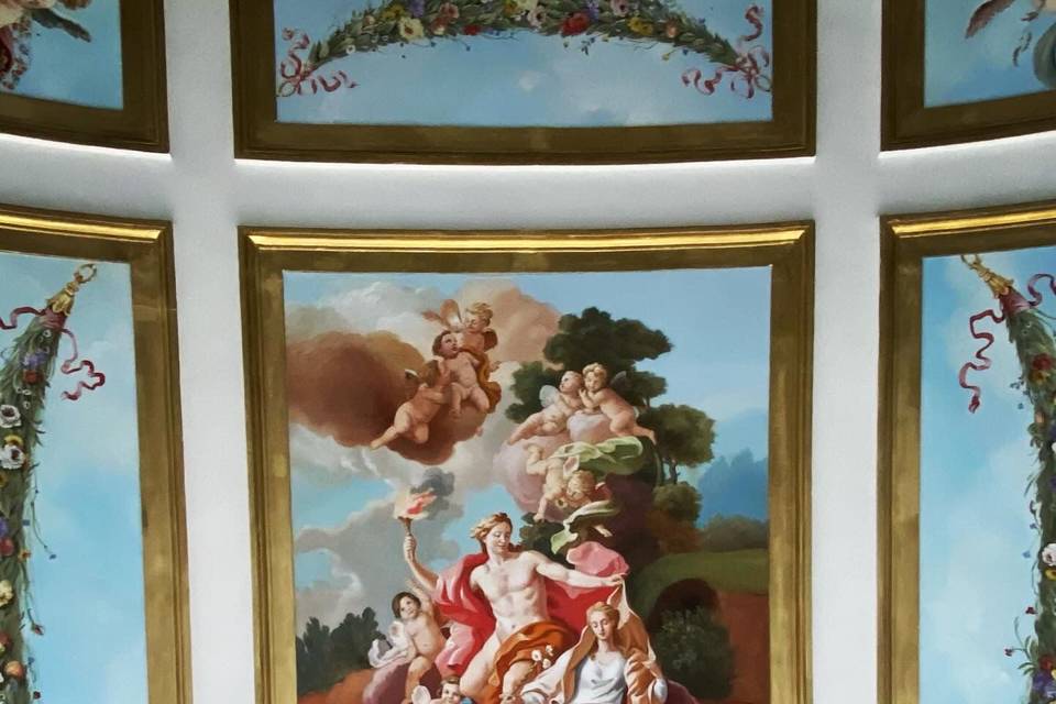 Dettaglio delle volte decorate
