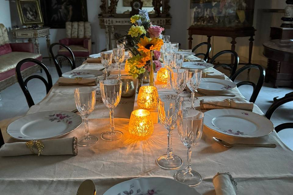 Mise en place nel salone