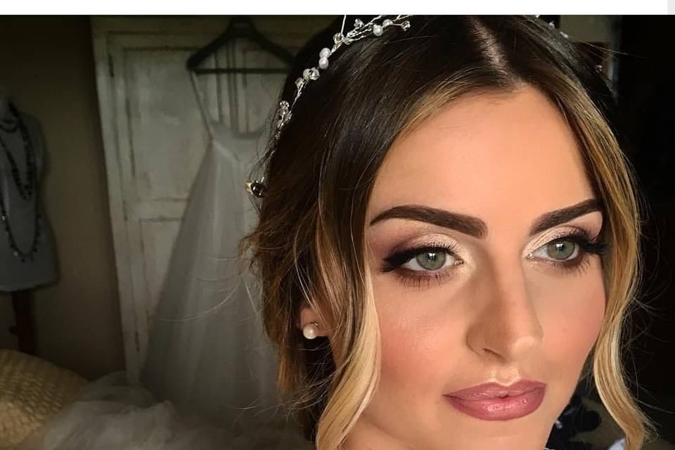 Trucco sposa tonalità rosata