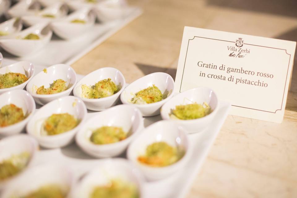 Dettaglio gratin di gambero