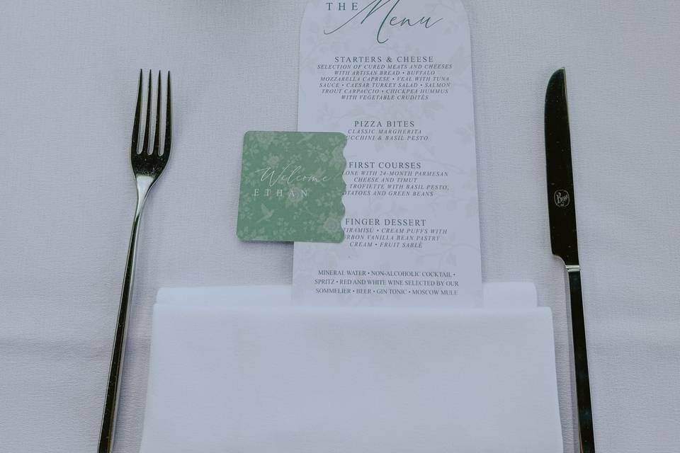 Menù e segnaposto