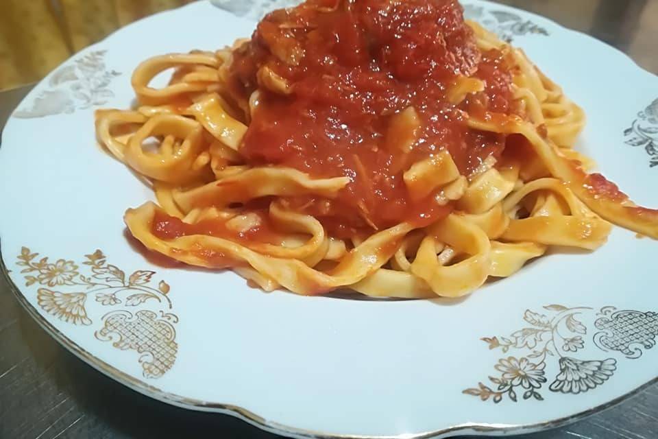 Fettuccine al sugo contadino