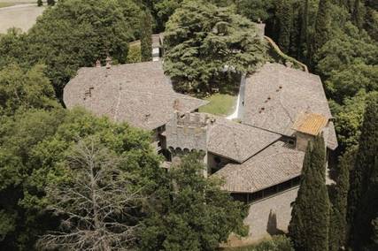 La vista del castello nel suo