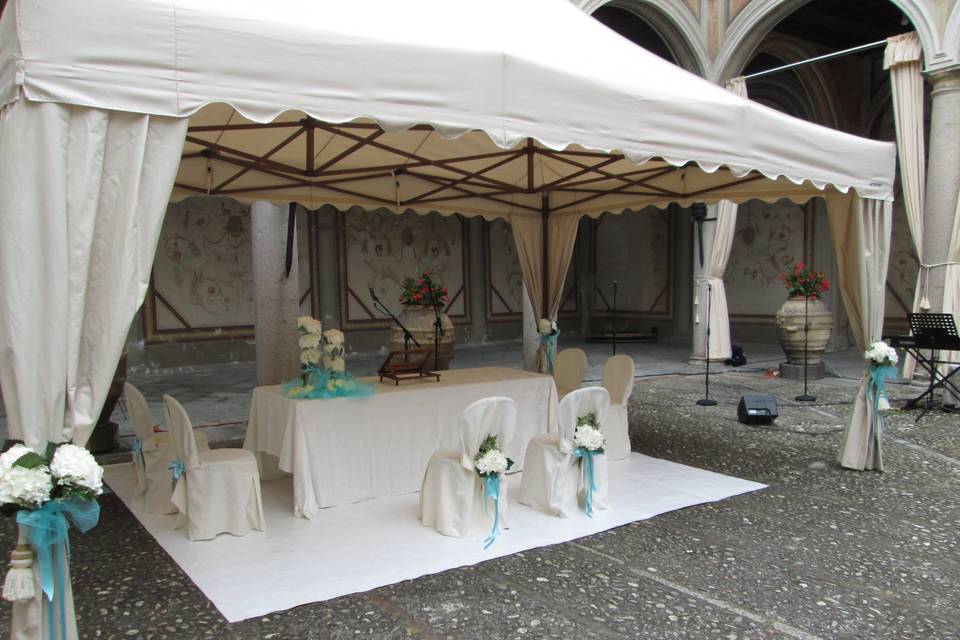 Gazebo con addobbi