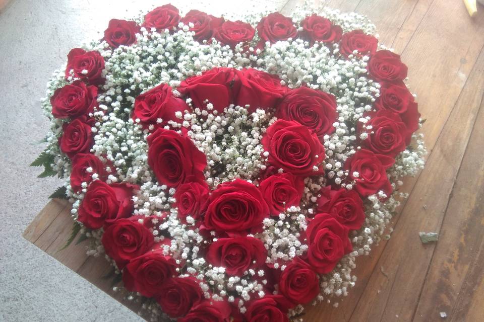 Cuore rose rosse