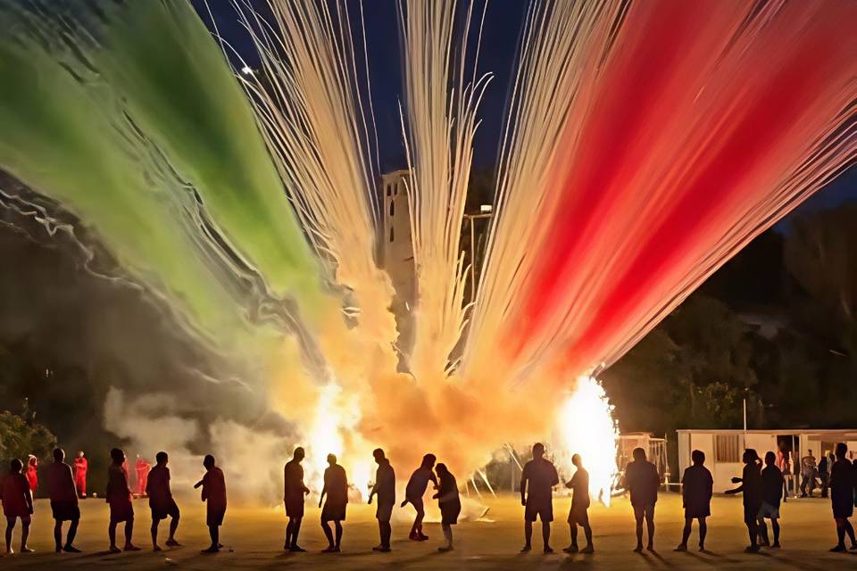 Colors show fireworks