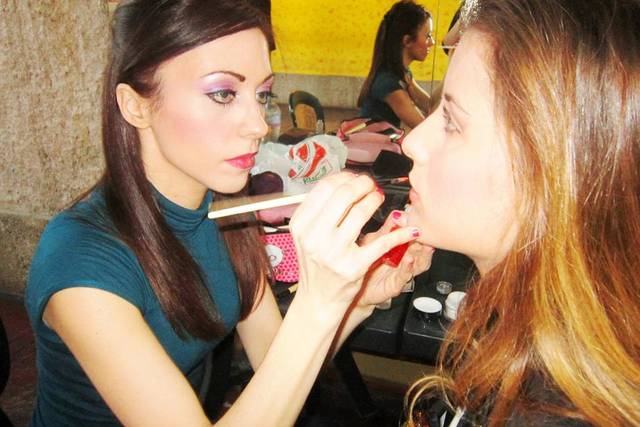 Backstage.