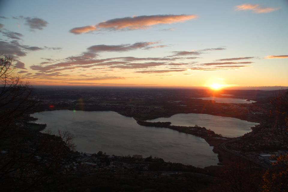 Panorama al tramonto