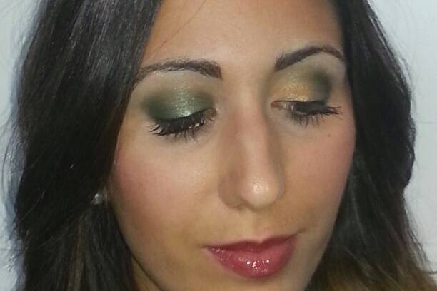 Prova trucco di due occhi