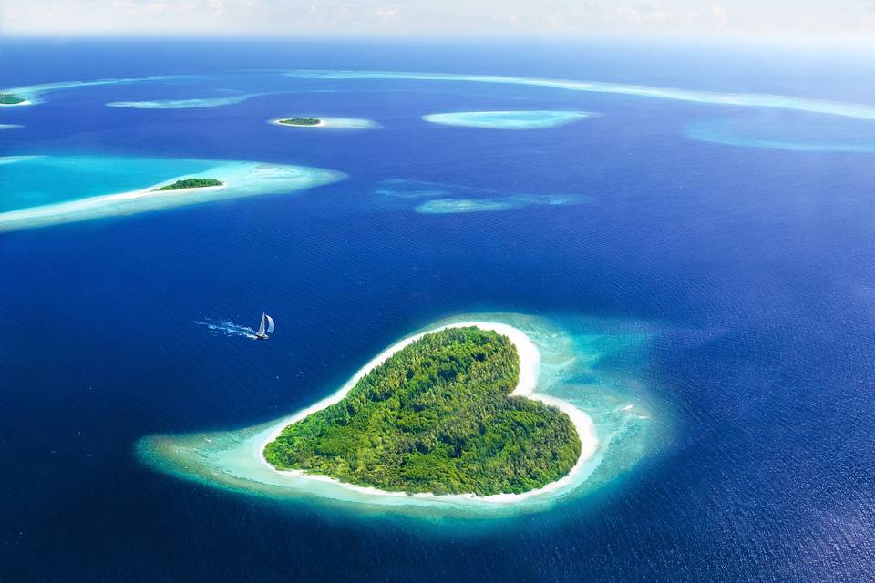 Heart Shaped Island-Maldive