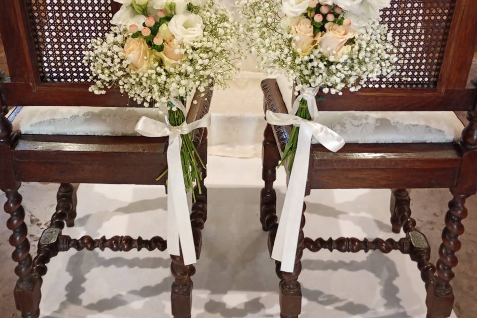 Bouquet sedie sposi