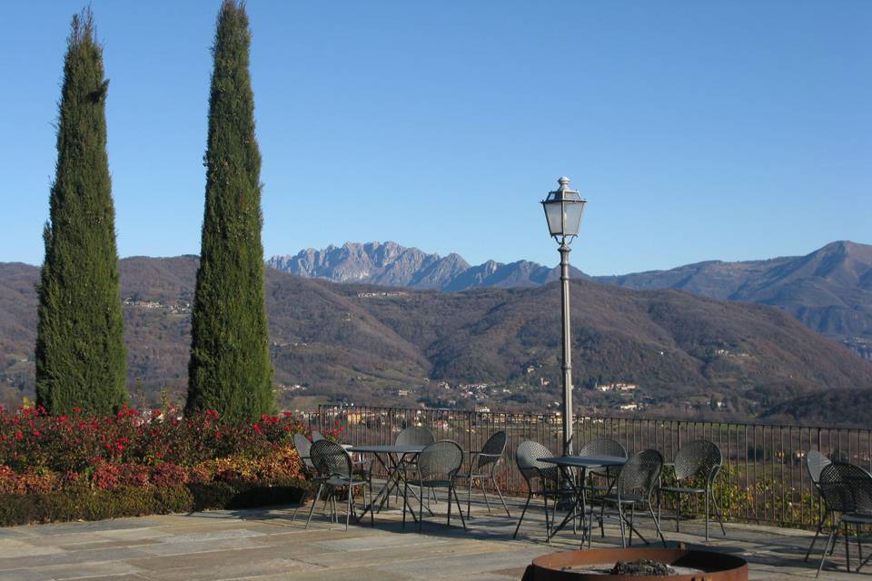 La vista dal terrazzo