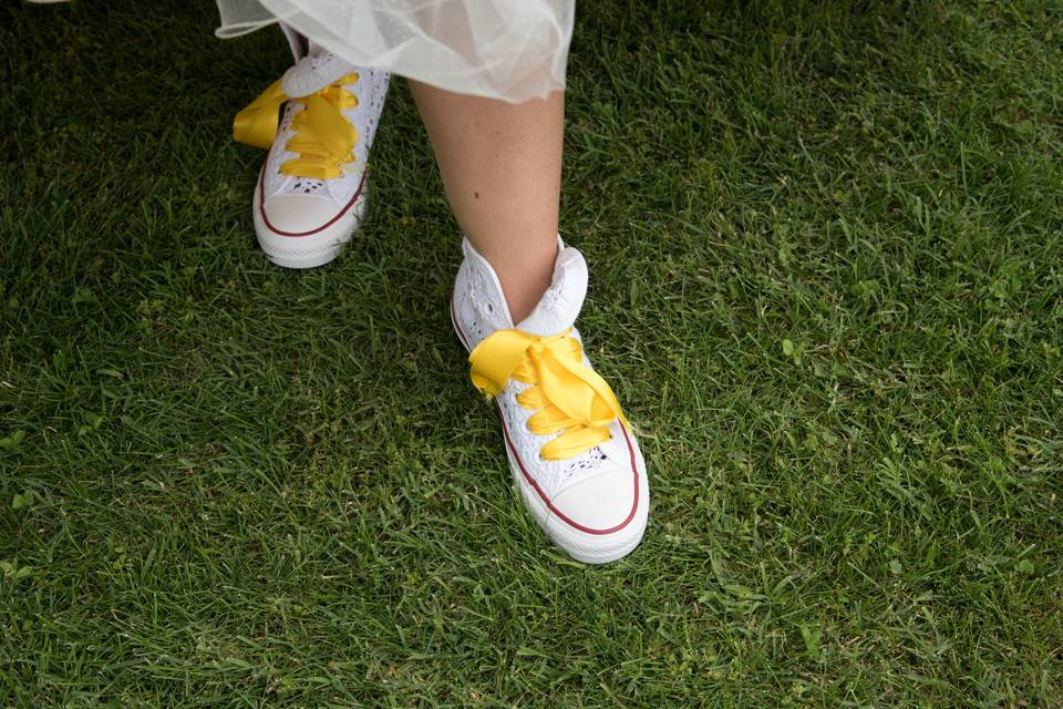 Bride in sneakers