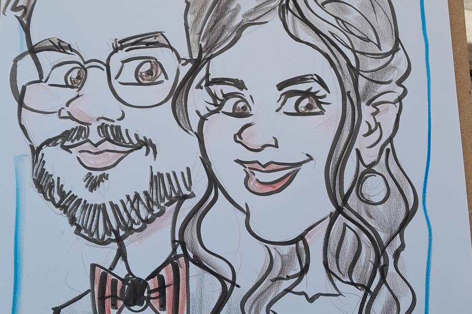 Caricatura invitati matrimonio