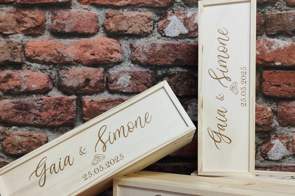 Bomboniera scatola vino