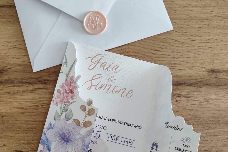 Inviti floreali di nozze