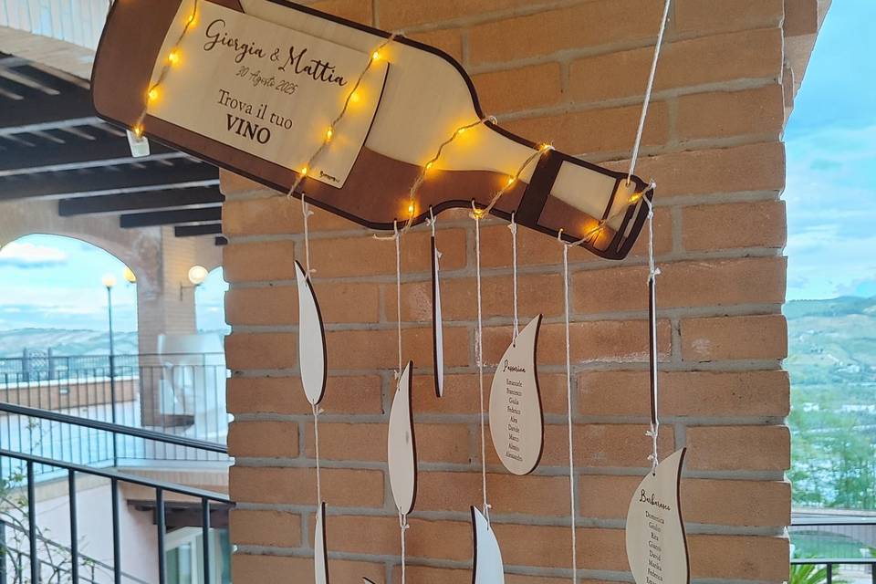 Tableau de Mariage tema vino