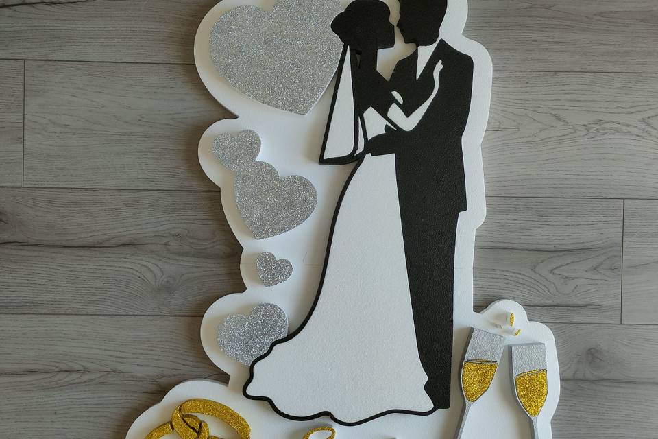 Decorazione polistirolo sposi
