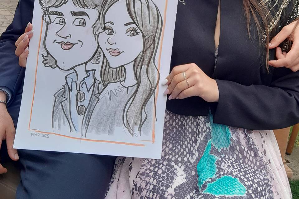 Caricatura invitati matrimonio