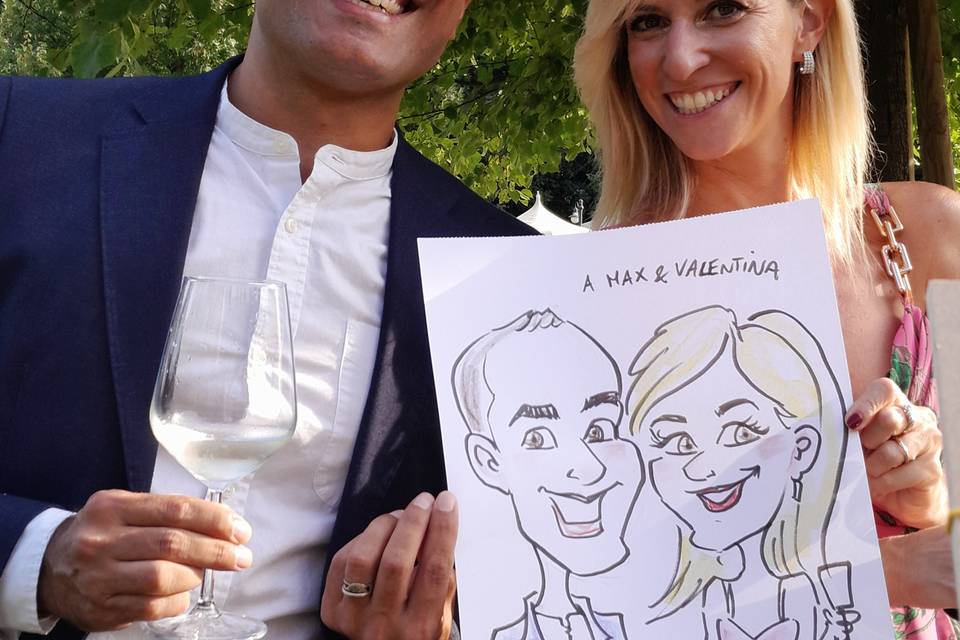 Caricatura invitati matrimonio