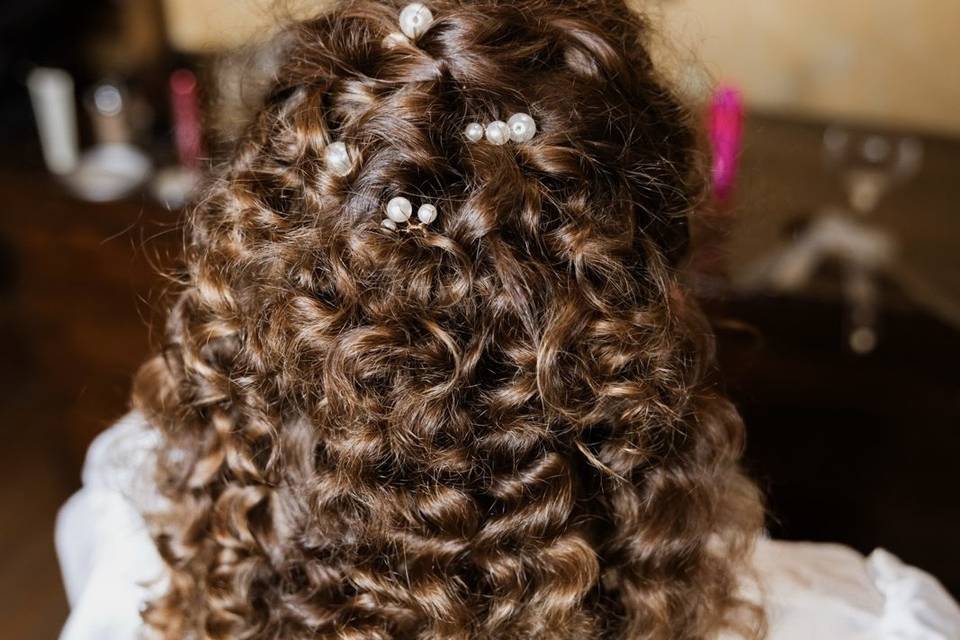 Sposa con capelli ricci