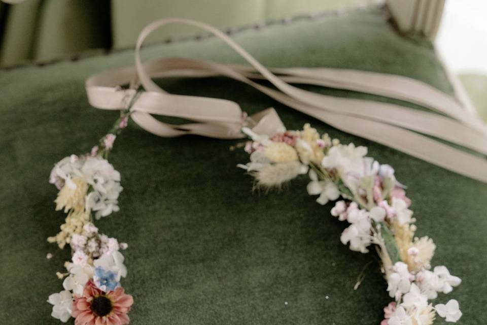 Coroncina fiori secchi