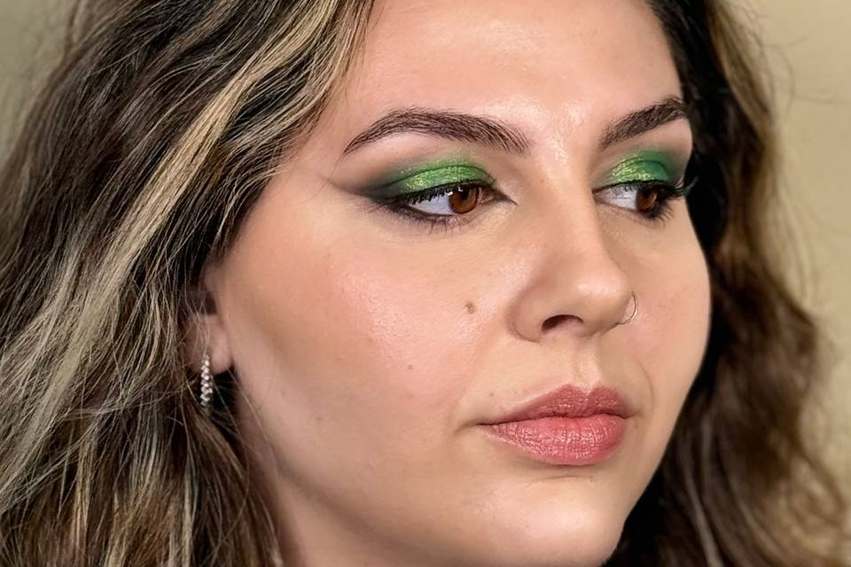 green make up sposa