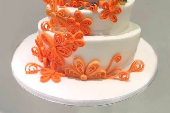 Wonky wedding cake