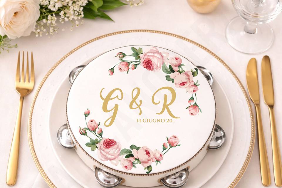 Tamburello segnaposto invitati