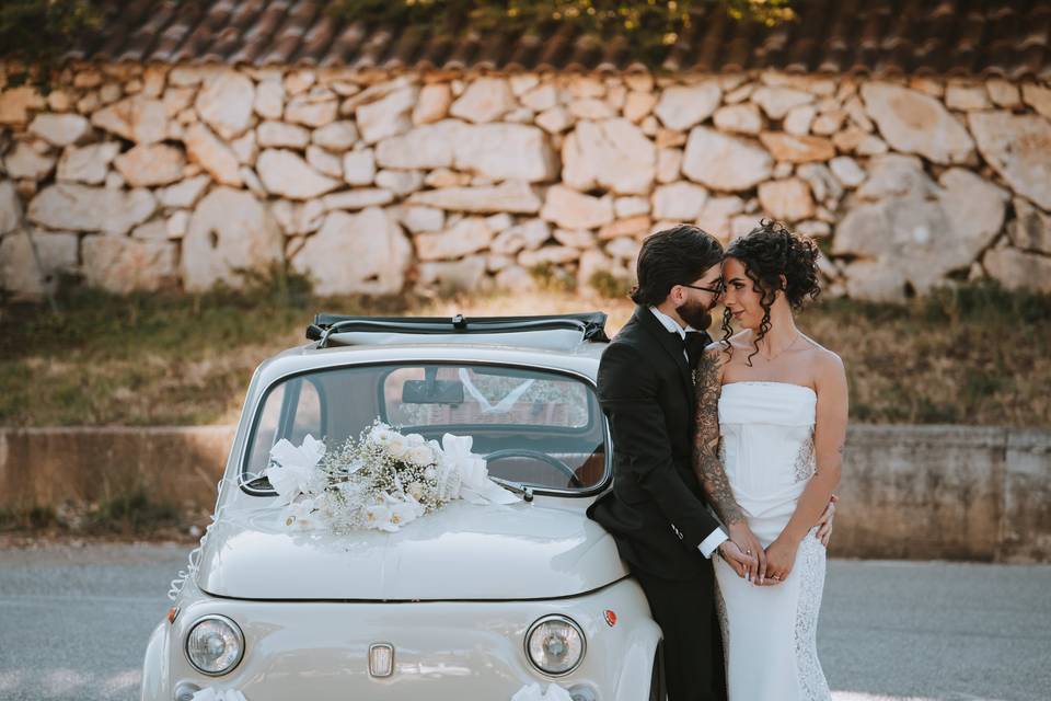 L'arrivo degli sposi