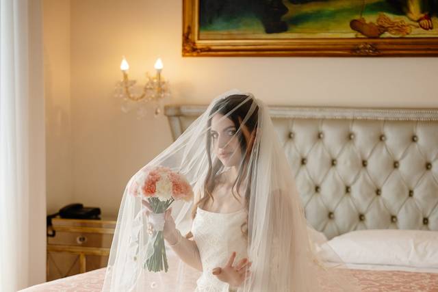 Preparazione sposa suite rosa