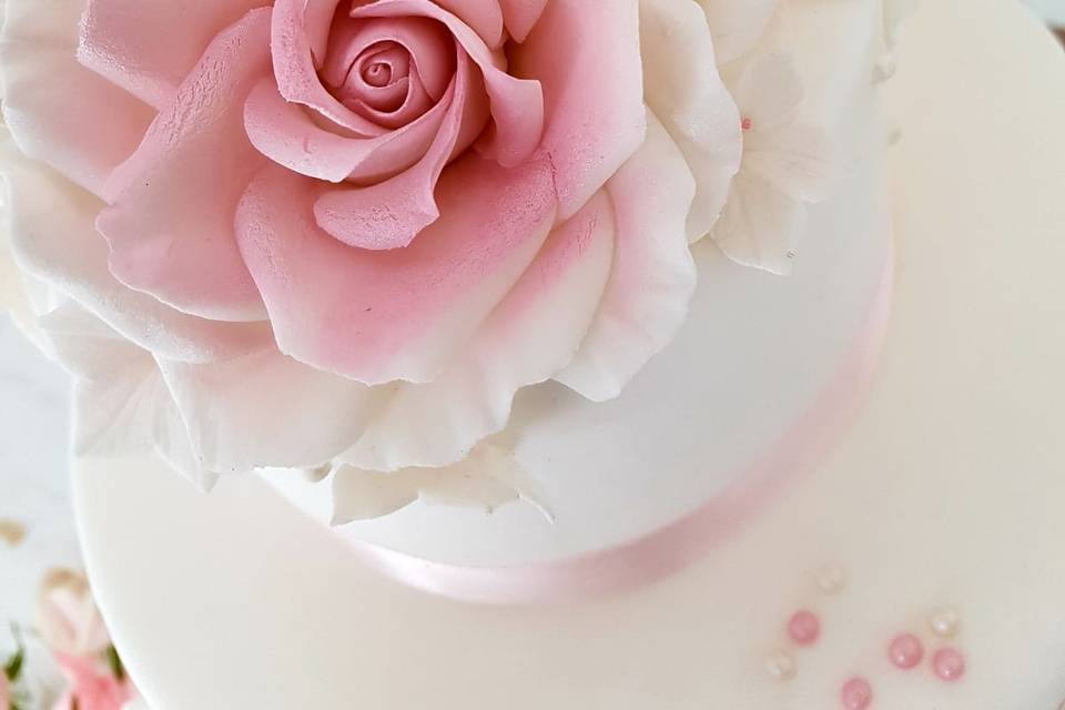 Rosa fatta a mano cake design