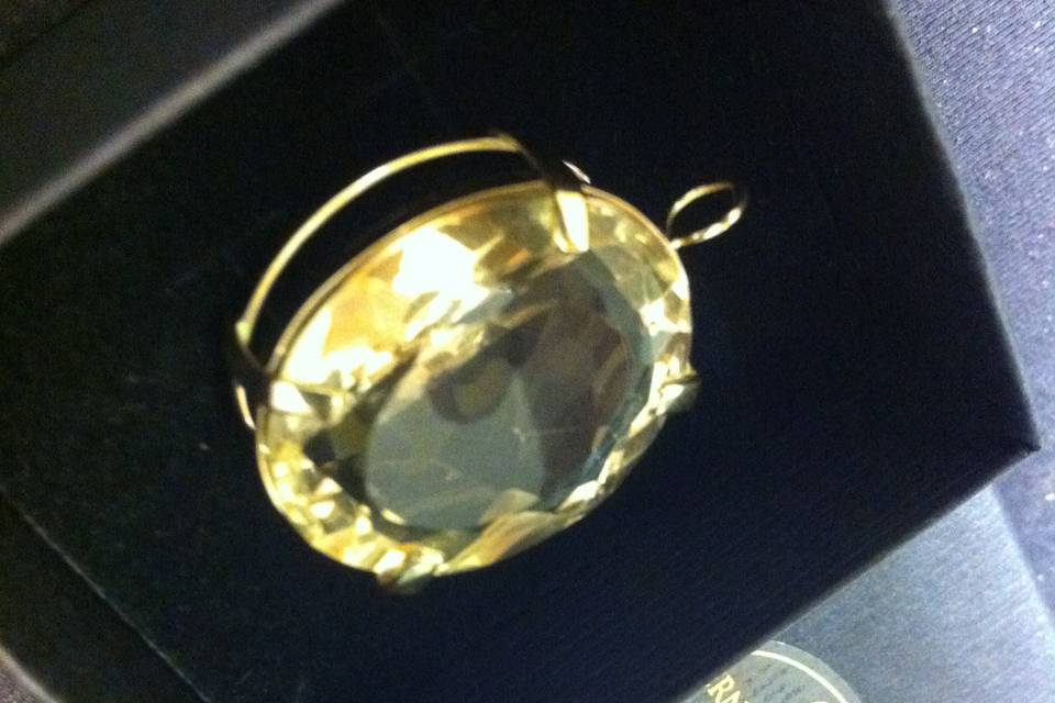 Anello oro quarzo