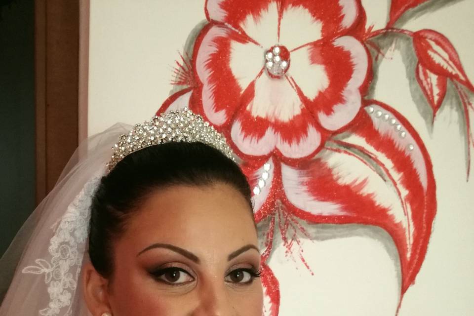 Make up sposa rossetto rosso