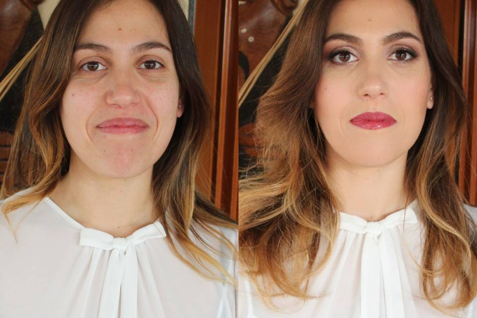 Make up sposa prima e dopo