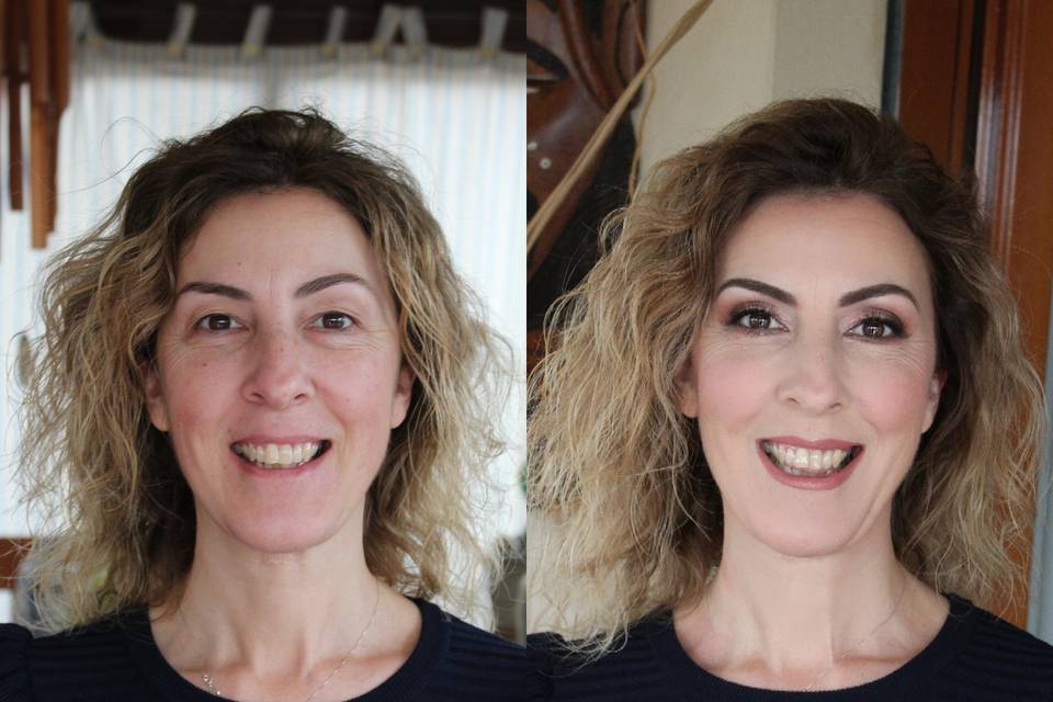 Make up sposa prima e dopo