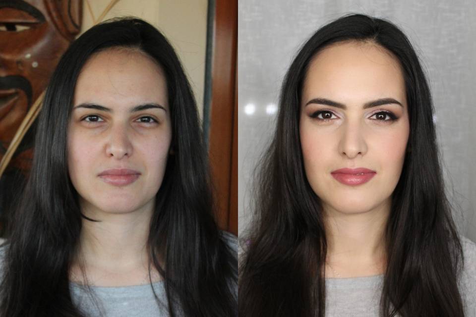 Make up sposa prima e dopo