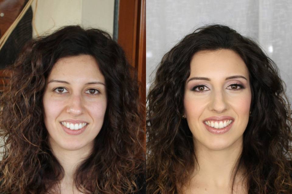 Make up sposa prima e dopo