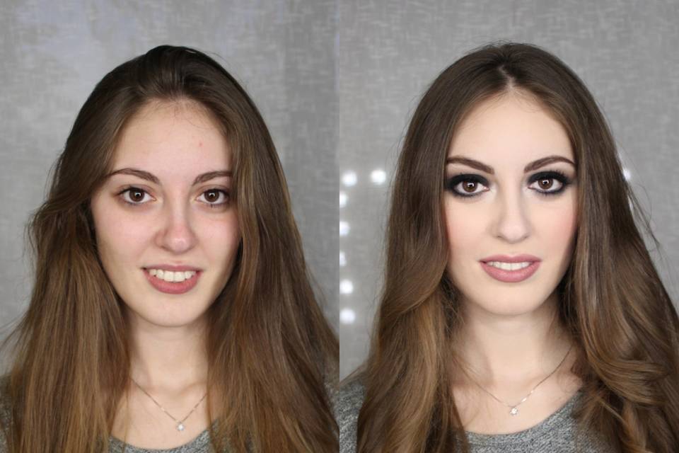Make up sposa prima e dopo
