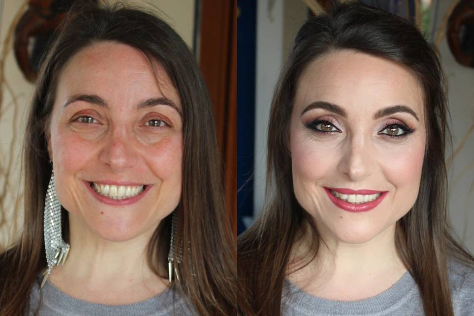 Make-up sposa prima e dopo